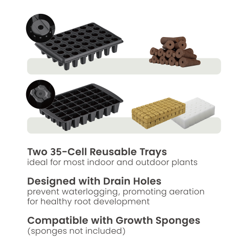 35-Cell Seed Starter Kit with Grow Lights HGS13-1CB  from china(chinese)