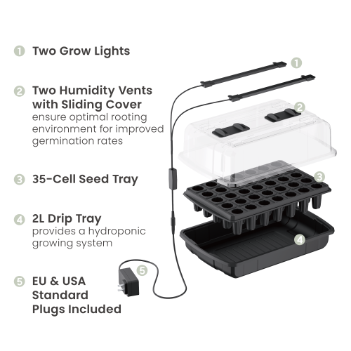 35-Cell Seed Starter Kit with Grow Lights HGS13-1CB  from china(chinese)