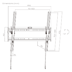 Economy Slim Tilt TV Wall Mounts 