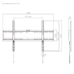 Economy Slim Fixed TV Wall Mounts
