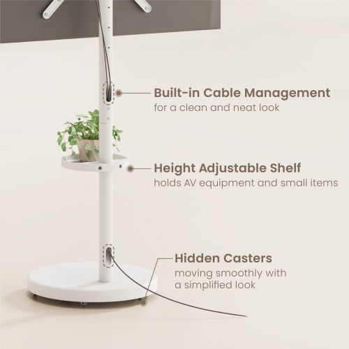 Compact Mobile TV Floor Stand FS38-44TWE Goes wherever you go — fits up to 65" TVs (VESA 400×400). from china(chinese)