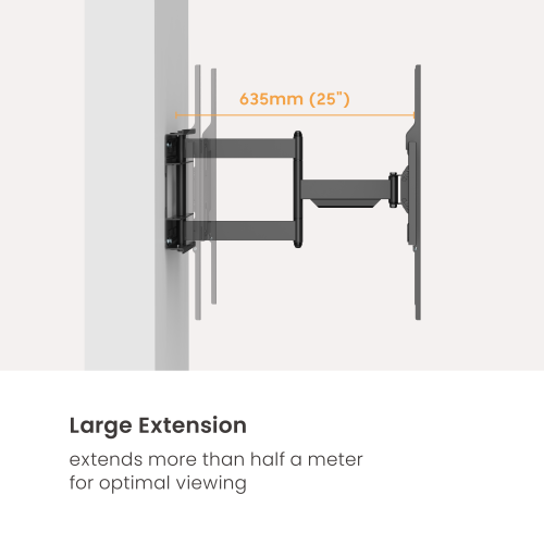 Ultra-Reach Heavy-Duty Full-Motion TV Wall Mount LPA91-683 Fits 406mm (16''), 457mm (18'') stud spacing. from china(chinese)