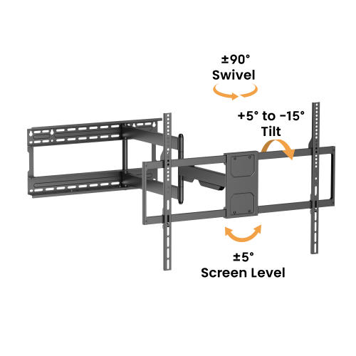 Ultra-Reach Heavy-Duty Full-Motion TV Wall Mount with Super Large Extension LPA91-683XLD Fits 406mm (16''), 457mm (18''), 610mm (24'') stud spacing. from china(chinese)