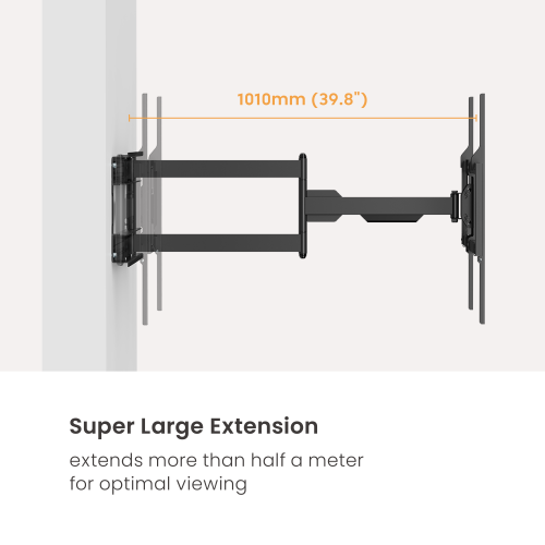 Ultra-Reach Heavy-Duty Full-Motion TV Wall Mount with Super Large Extension LPA91-683XLD Fits 406mm (16''), 457mm (18''), 610mm (24'') stud spacing. from china(chinese)