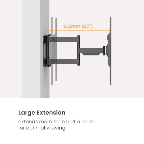 Ultra-Reach Heavy-Duty Full-Motion TV Wall Mount LPA91-6126D Fits 406mm (16''), 457mm (18''), 610mm (24'') stud spacing. from china(chinese)