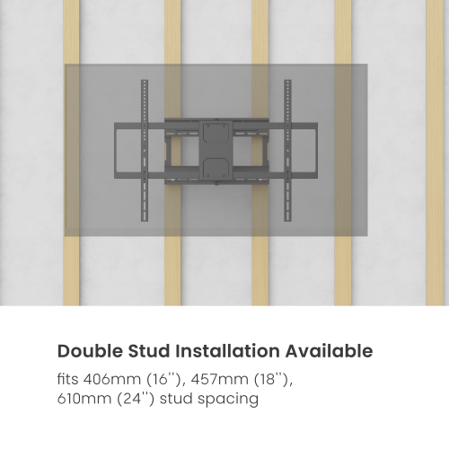 Ultra-Reach Heavy-Duty Full-Motion TV Wall Mount LPA91-6126D Fits 406mm (16''), 457mm (18''), 610mm (24'') stud spacing. from china(chinese)