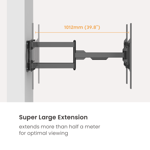 Ultra-Reach Heavy-Duty Full-Motion TV Wall Mount with Super Large Extension LPA91-6126XLD Fits 406mm (16''), 457mm (18''), 610mm (24'') stud spacing. from china(chinese)