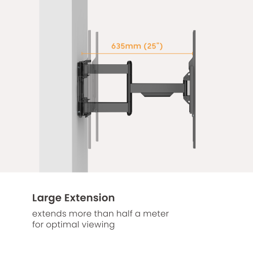 Ultra-Reach Heavy-Duty Full-Motion TV Wall Mount LPA91-686 Fits 406mm (16''), 457mm (18'') stud spacing. from china(chinese)