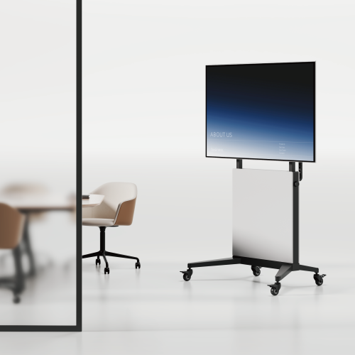 FreeLift TV Cart with Decorative Panel TTL22H-610FW Free-stop Design & Modern Look from china(chinese)