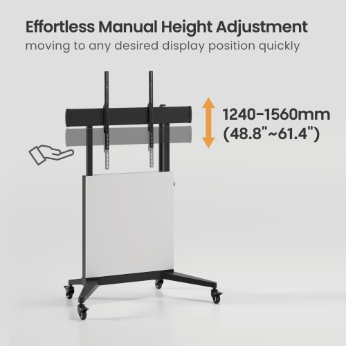 FreeLift TV Cart with Decorative Panel TTL22H-610FW Free-stop Design & Modern Look from china(chinese)