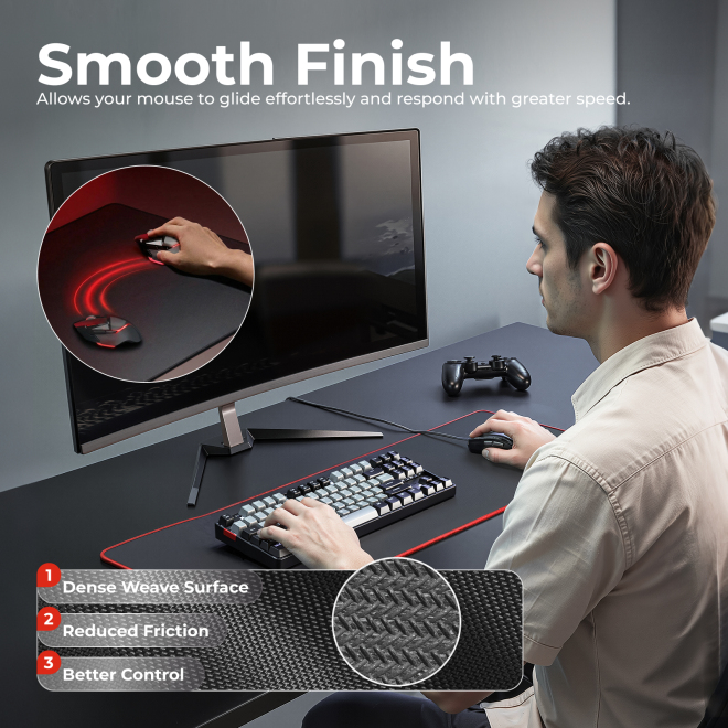 Large Gaming Mouse Pad with Stitched Edges MP06-3 The Best Cheerleader when You are Gaming from china(chinese)