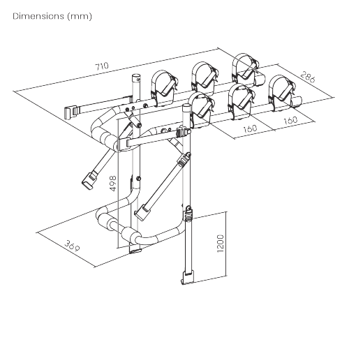 Economy Foldable Car Hitch Bike Rack for 3 Bikes CBR12-31T  from china(chinese)