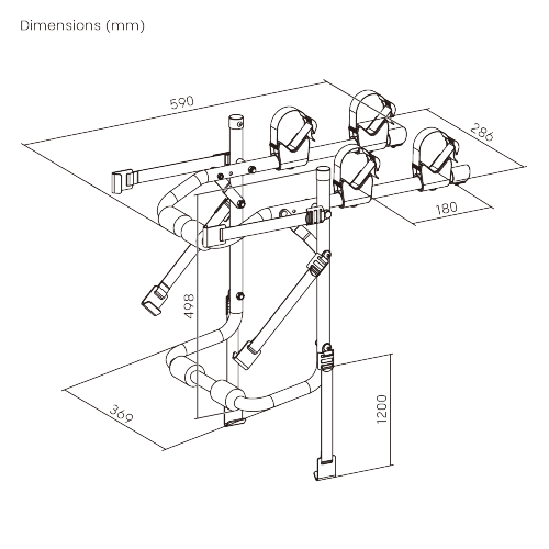 Economy Foldable Car Hitch Bike Rack for 2 Bikes CBR12-21T  from china(chinese)