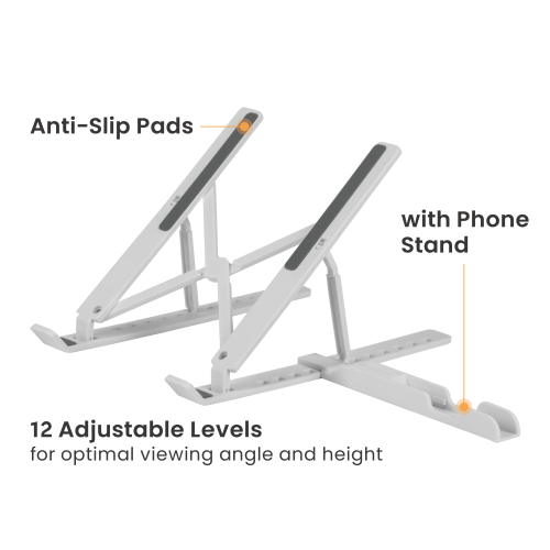  Portable 12-level Adjustable Laptop Riser with Phone Holder LPS02-15 For most 11”-17” laptops, tablets and more from china(chinese)
