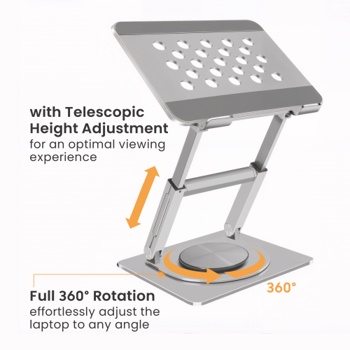  360° Rotating Foldable Stepless Adjustable Laptop Riser LPS03-43 For most 11”-17” laptops, tablets and more from china(chinese)