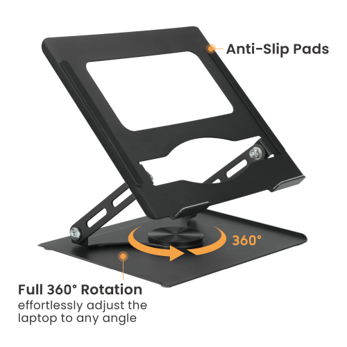 360° Rotating Foldable Stepless Adjustable Laptop Riser LPS01-11 For most 11”-17” laptops, tablets and more from china(chinese)