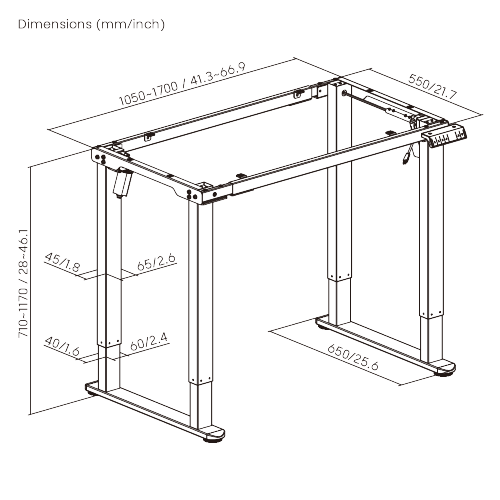 Cost-Effective Four-Leg Dual-Motor Sit-Stand Desk M13-42RE  from china(chinese)