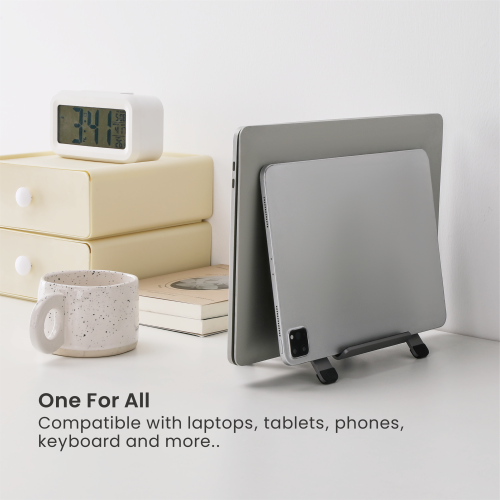  Width-Adjustable Aluminum Vertical Laptop/Tablet Holder AR-9-01  Compatible with laptops, tablets, phones, keyboard and more.. from china(chinese)