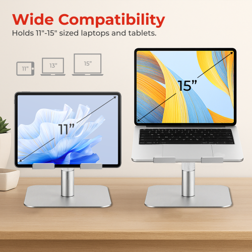 Adjustable Aluminum Laptop Riser LPS03-19 For 11"-15" laptops & tablets from china(chinese)