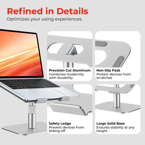 Adjustable Aluminum Laptop Riser LPS03-19 For 11"-15" laptops & tablets from china(chinese)