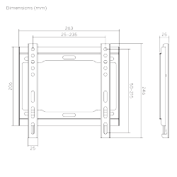 Economy Low Profile Fixed TV Wall Mount