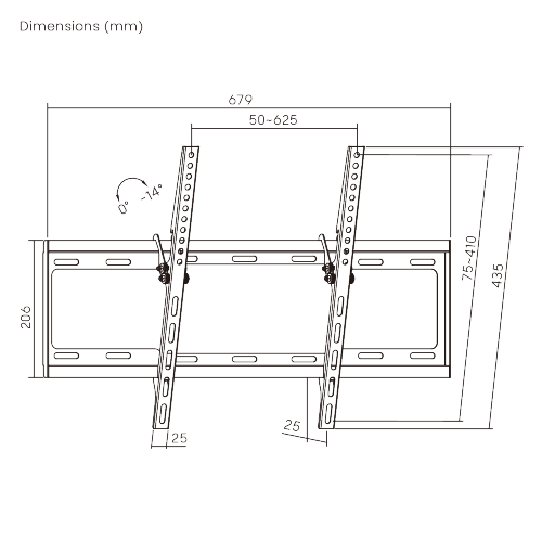 SOPORTE DE PARED INCLINABLE PERFIL BAJO ECONÓMICO LP34G-46T Para la mayoría de televisores de pantalla plana LED y LCD de 37"-80" from china(chinese)