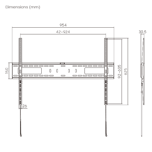  Outdoor Weather-Proof Fixed TV Wall Mount LP42-69FW For most 50"-100“ TVs from china(chinese)