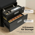 2-Drawer Locking Mobile File Cabinet with Cushion