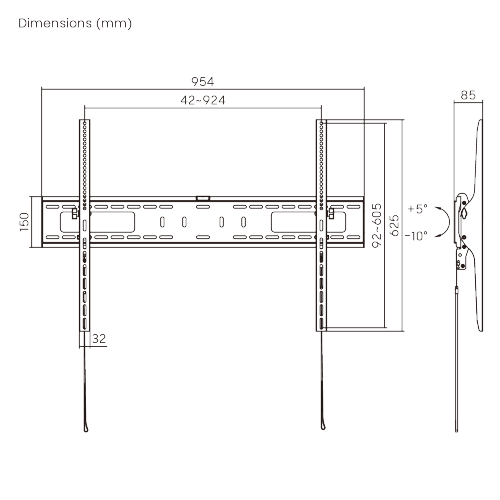 Outdoor Weather-Proof Tilt TV Wall Mount LP42-69TW  For most 50"-100“ TVs from china(chinese)