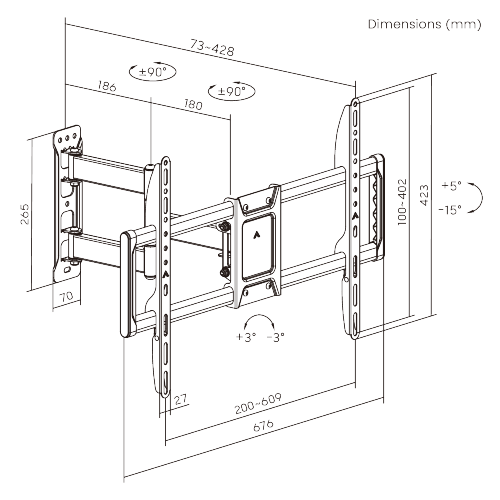 Cost-Effective Full-Motion TV Wall Mount LPA86-463 A solution combining functionality with affordability from china(chinese)