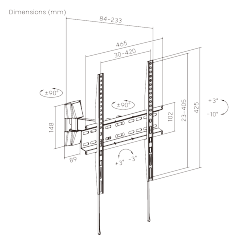 Super Economy Full-motion TV Wall Mount