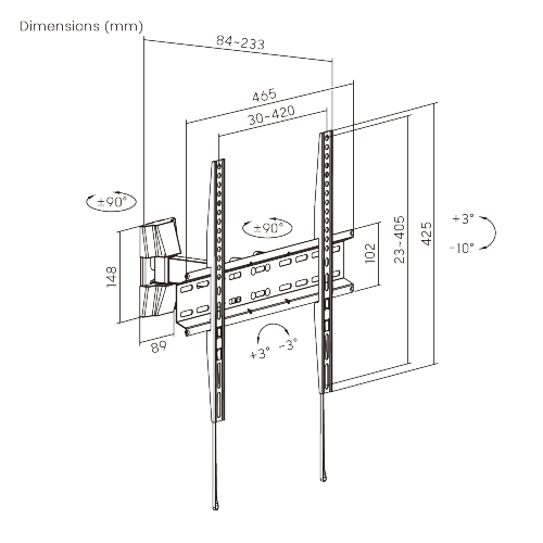 Super Economy Full-motion TV Wall Mount KLA28-441 For most 32"-65" LED, LCD Flat Panel TVs from china(chinese)