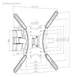 Super Economy Full-motion TV Wall Mount