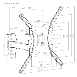 Super Economy Full-motion TV Wall Mount