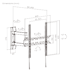 Super Economy Full-motion TV Wall Mount