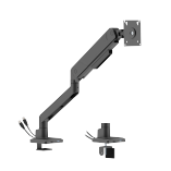 LIFTMAX Heavy-Duty Single-Screen Gas Spring Monitor Arm with 3.0 USB-A & USB-C Ports 