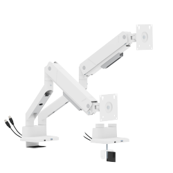 LIFTMAX Heavy-Duty Dual-Screen Gas Spring Monitor Arm with 3.0 USB-A & USB-C Ports 