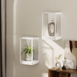 Minimalist Wall-Mounted LED Plant Stand