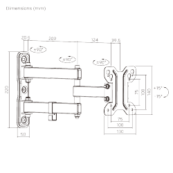 Economy Full-motion TV Wall Mount 