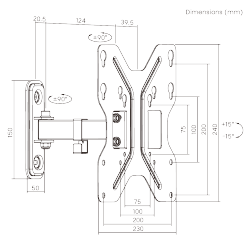 Economy Low Profile Full-motion Wall Mount