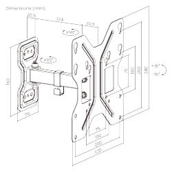 Economy Steel Full-motion TV Wall Mount