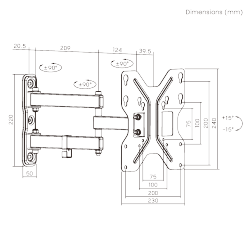 Economy Low Profile Full-motion TV Wall Mount