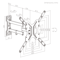 Economy Steel Full-motion TV Wall Mount