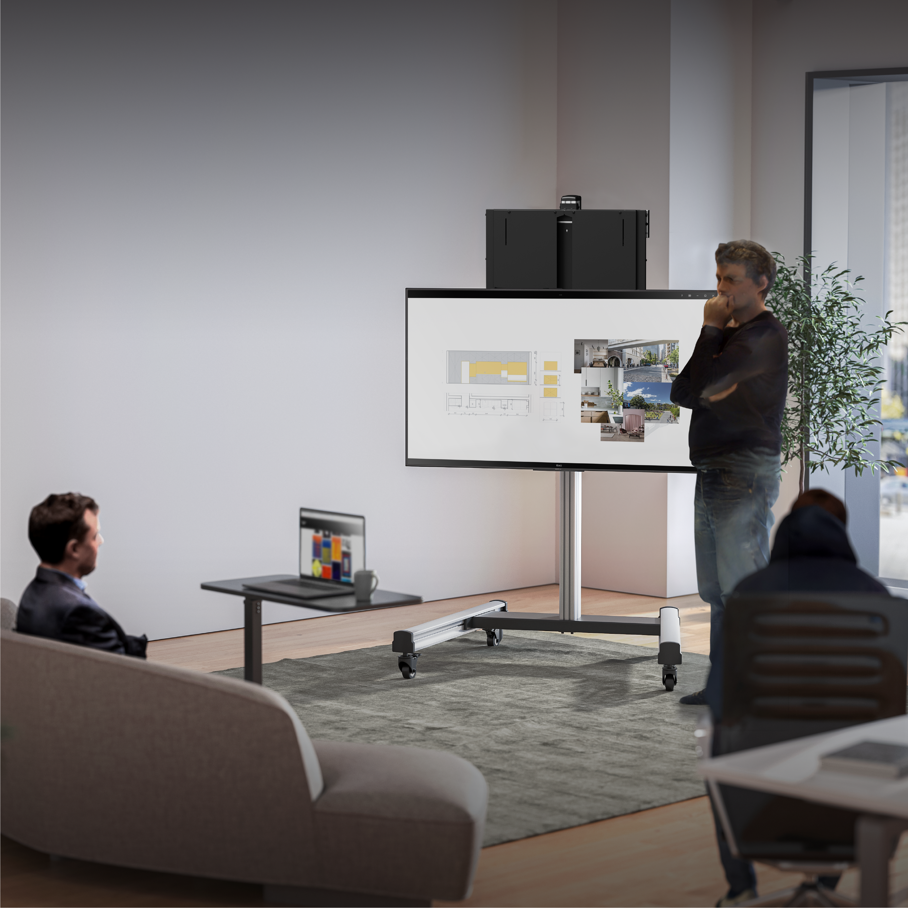Height Adjustable Carts for Interactive Displays Supplier and