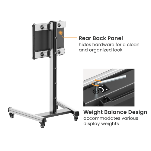 インタラクティブディスプレイ用高さ調節可能なカート TTF09H-60FW 50"-70"ディスプレイ用 from china(chinese)