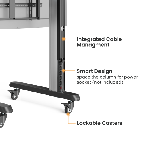 インタラクティブディスプレイ用高さ調節可能なカート TTF09H-90FW 70"-90"ディスプレイ用 from china(chinese)