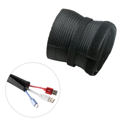 Flexible Cable Wrap Sleeve with Hook and Loop Fastener (85mm/3.3" Width )