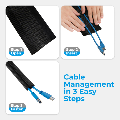 面ファスナー付きフレキシブルケーブルラップスリーブ（85MM/3.3"幅） VS-85 オフィスまたはホームシアターのテレビ、PC、ネットワークエレクトロニクス用 from china(chinese)