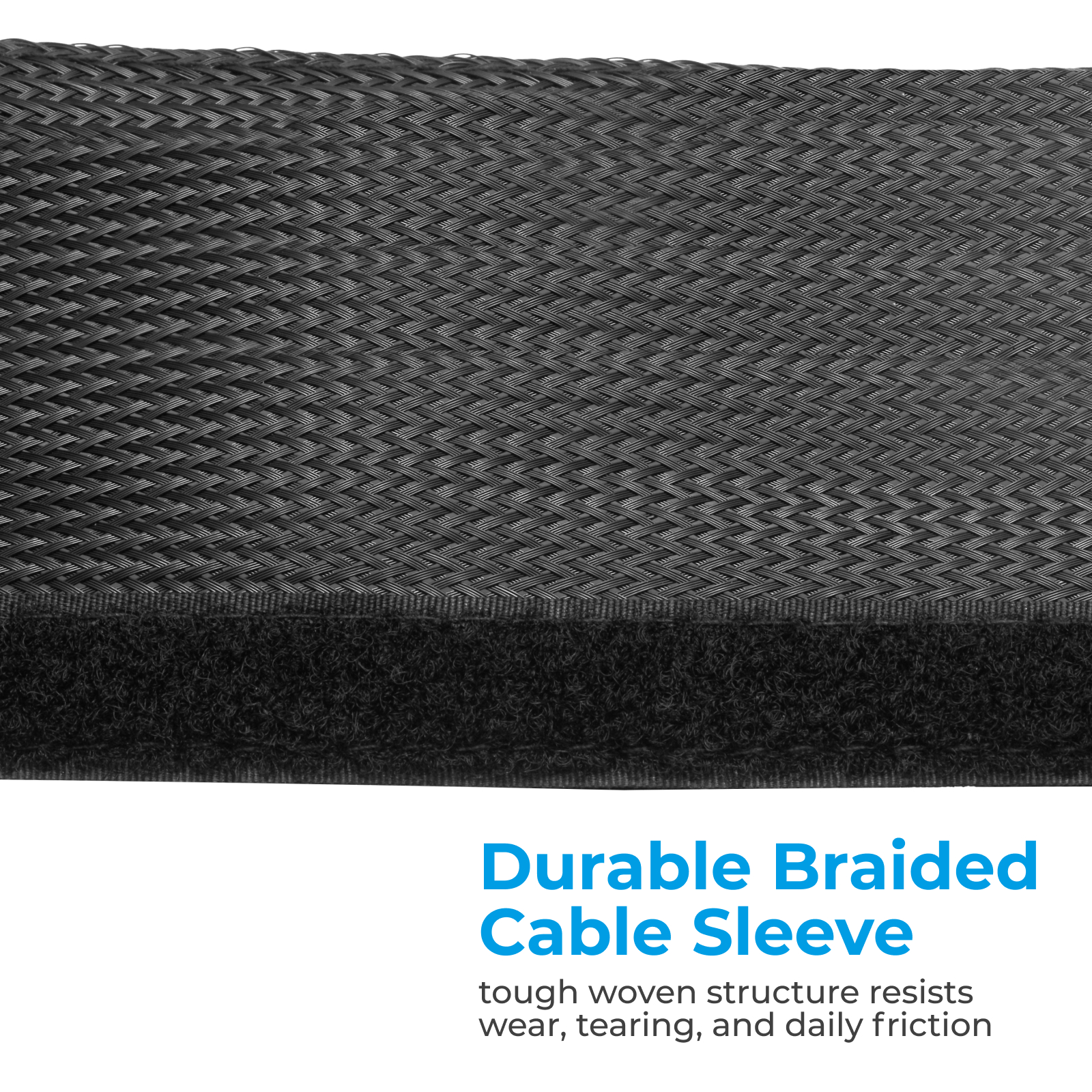 Flexible Cable Wrap Sleeve with Hook and Loop Fastener (85mm/3.3" Width )