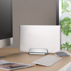 Width-Adjustable Aluminum Vertical Laptop/Tablet Holder